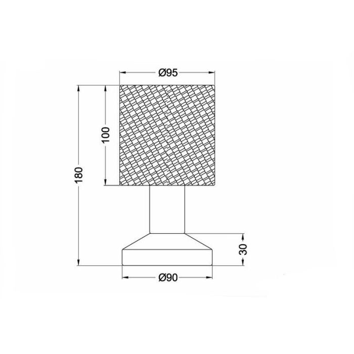 Lámpara de mesa de metal níquel, Nordby, con interruptor