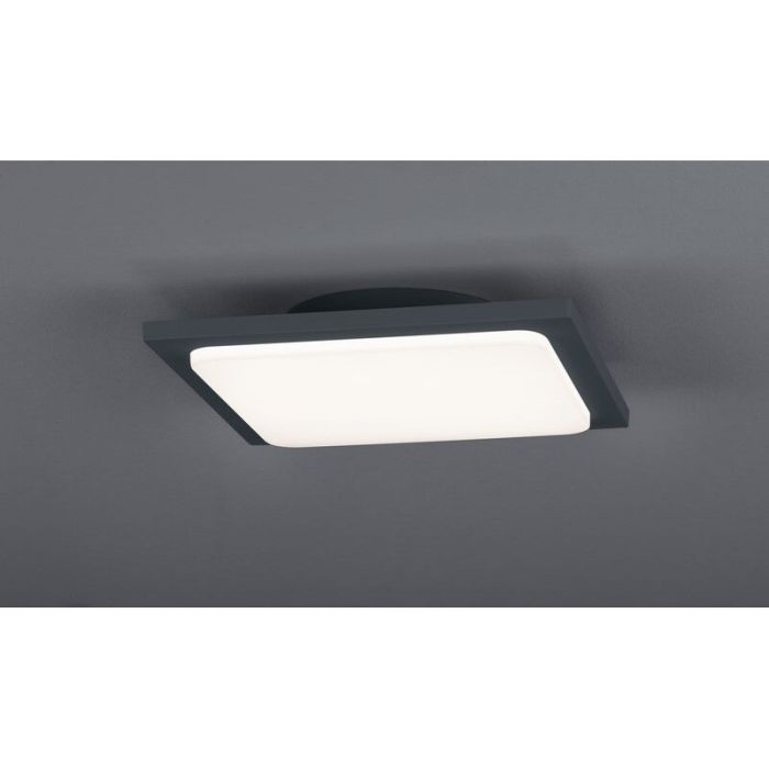 Lámpara exterior de aluminio antracita, Elonzo, 18W, 3000K LED, IP54