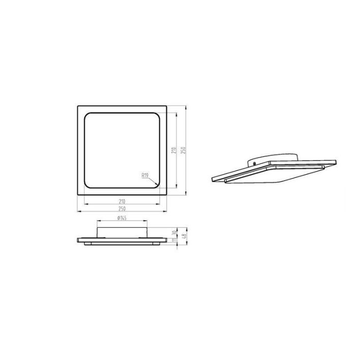 Lámpara exterior de aluminio antracita, Elonzo, 18W, 3000K LED, IP54