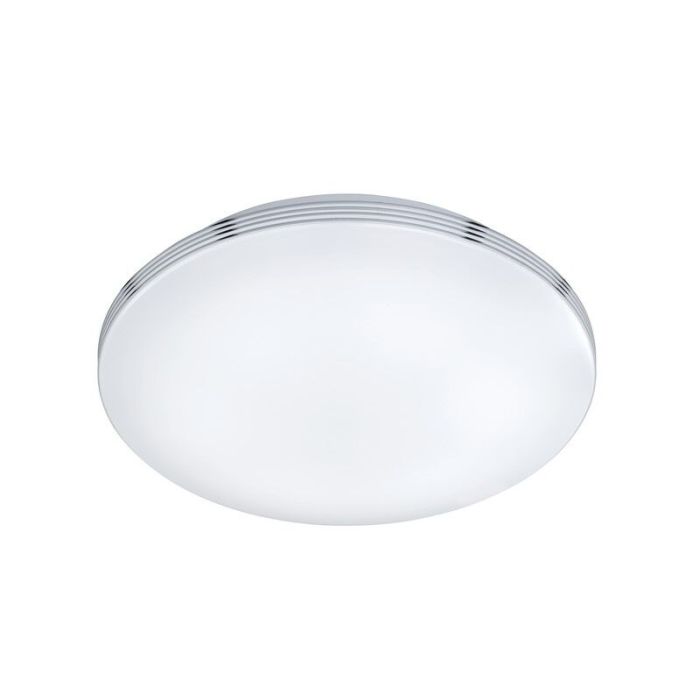 Lámpara de techo baño de plástico cromada, Brunella, 18W, 3000K LED, IP44