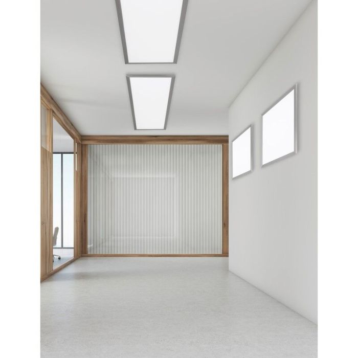 Plafón de techo moderno níquel, Badria, 30W, 3000K LED