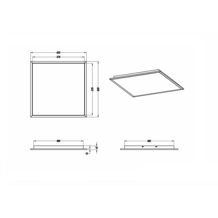 Plafón de techo moderno níquel, Badria, 30W, 3000K LED