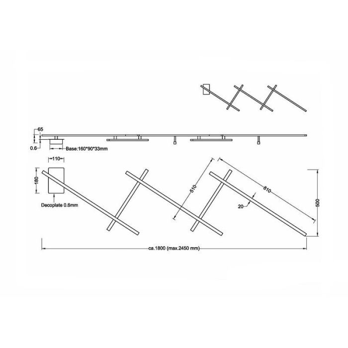 Plafón de techo diseño níquel, Kandla, 6W, 3000K LED