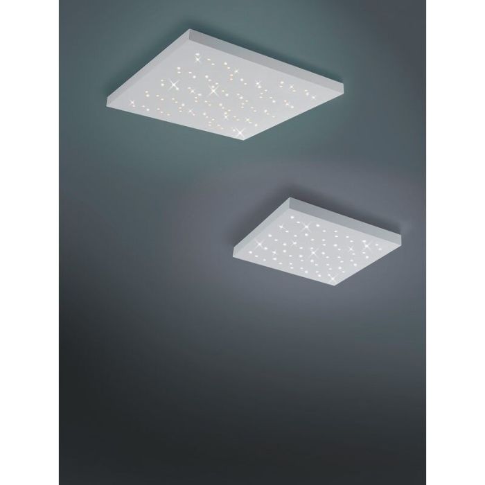 Plafón de techo moderno blanco, Jernved, 36W, ajustable entre luz blanco cálido y frío LED, con mando a distancia