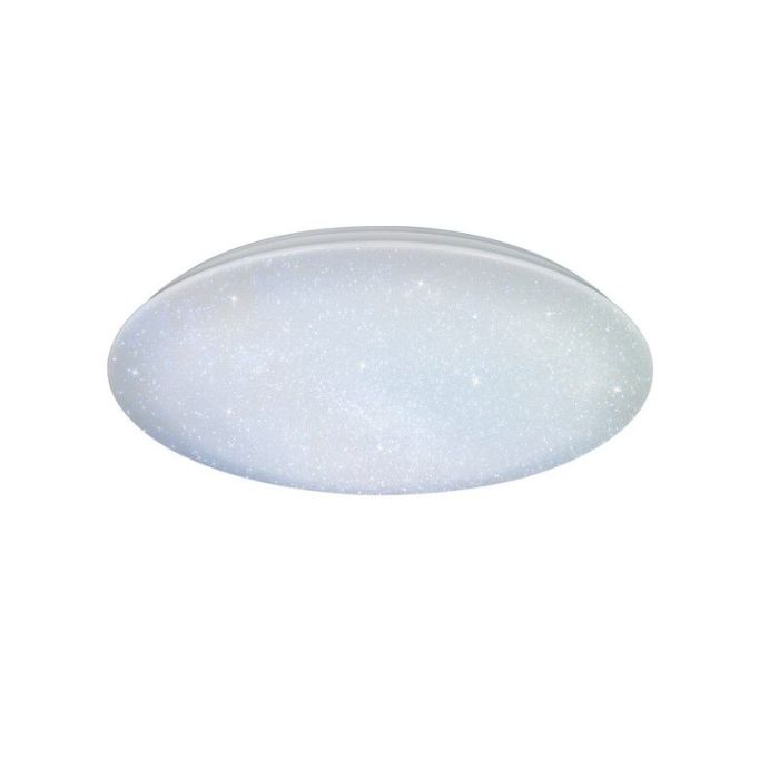 Plafón de techo de plástico blanco, Yafu, 80W, ajustable entre luz blanco cálido y frío LED, con mando a distancia
