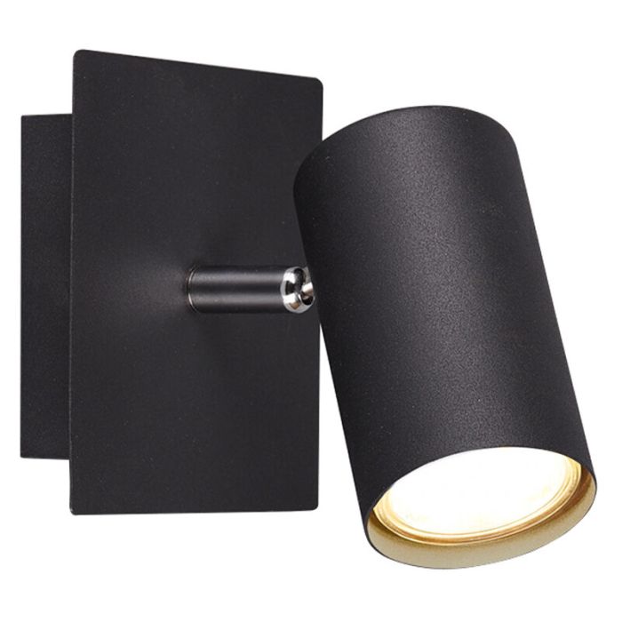 Foco de pared moderno negro, Kaso
