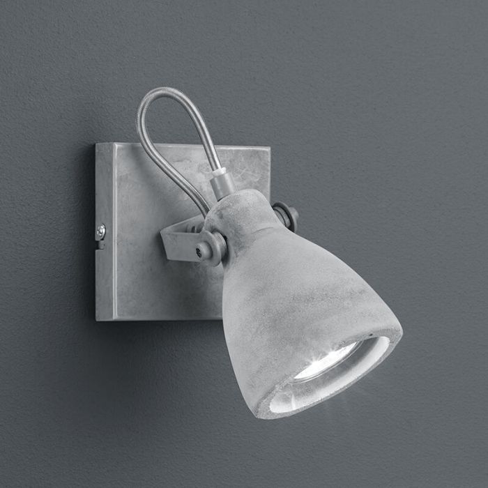 Foco de pared de cemento gris, Lamija