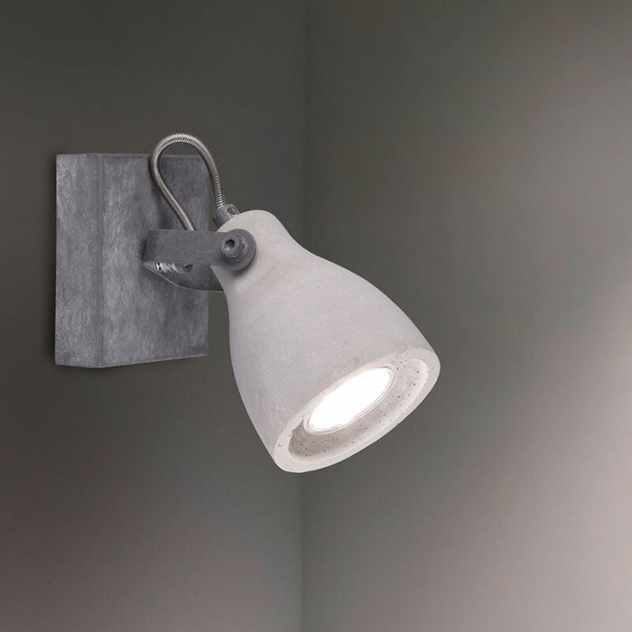 Foco de pared de cemento gris, Lamija