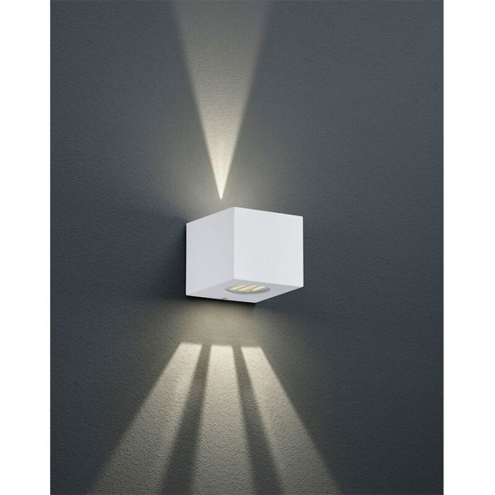 Lámpara exterior diseño blanca, Sandby, 2W, 3000K LED, IP44
