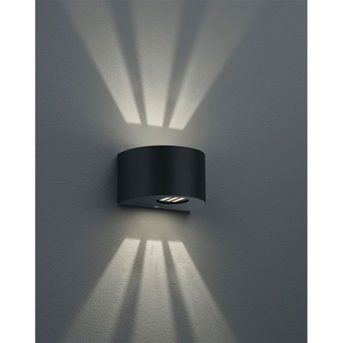 Lámpara exterior diseño negra, Sandkas, 2W, 3000K LED, IP44