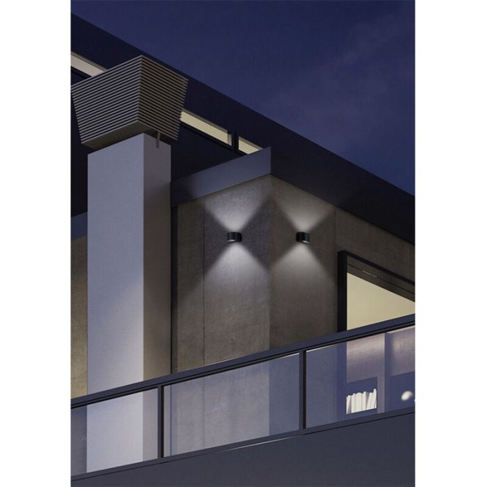 Lámpara exterior diseño negra, Sandkas, 2W, 3000K LED, IP44
