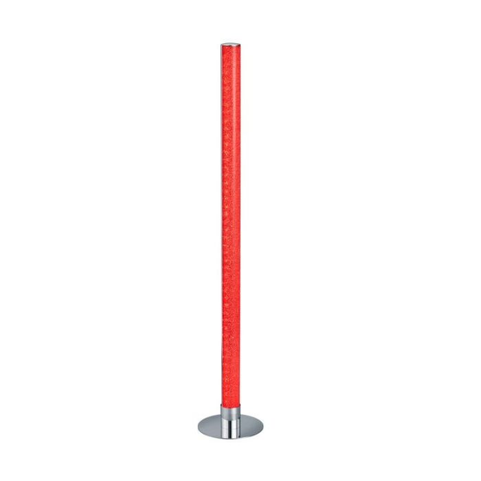 Lámpara de pie moderna cromada, Vacio, 10W, 3000K LED, con mando a distancia