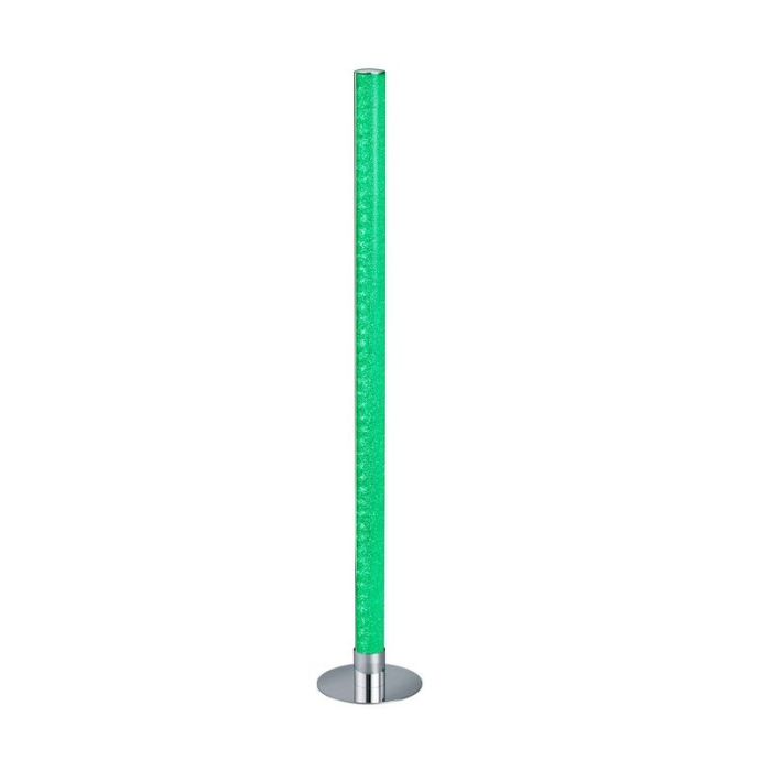 Lámpara de pie moderna cromada, Vacio, 10W, 3000K LED, con mando a distancia