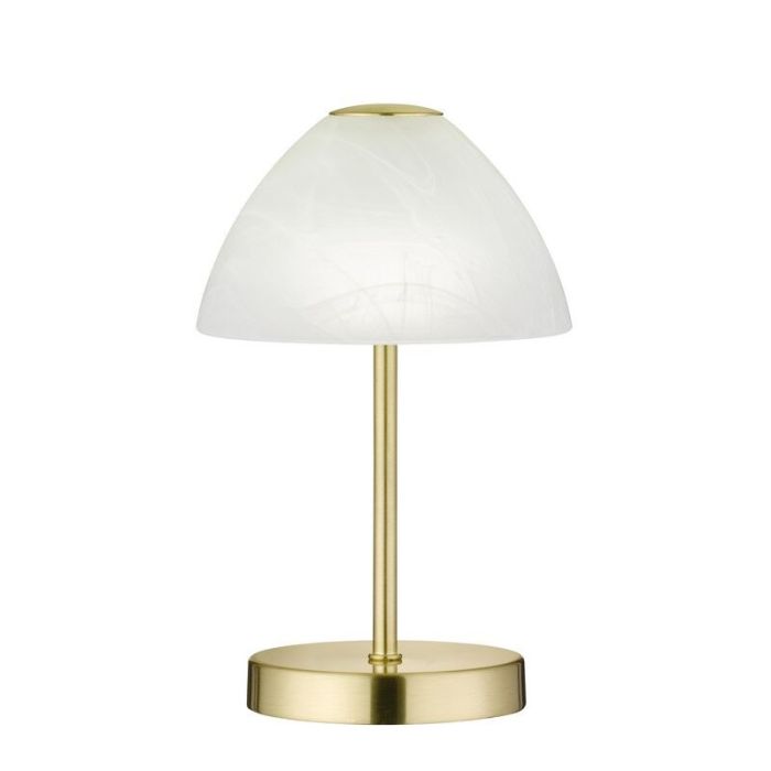 Lámpara de mesa moderna níquel, Aaron, 2,5W, 3000K LED, con interruptor