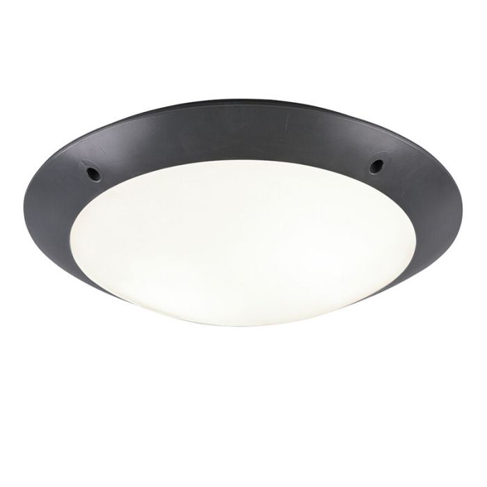 Plafón de techo moderno antracita, Gandrup, IP54