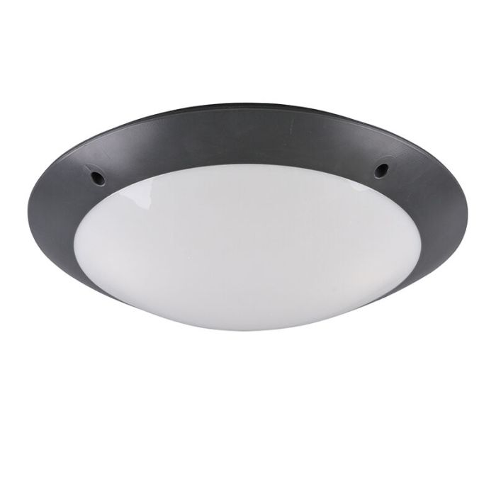 Plafón de techo moderno antracita, Gandrup, IP54