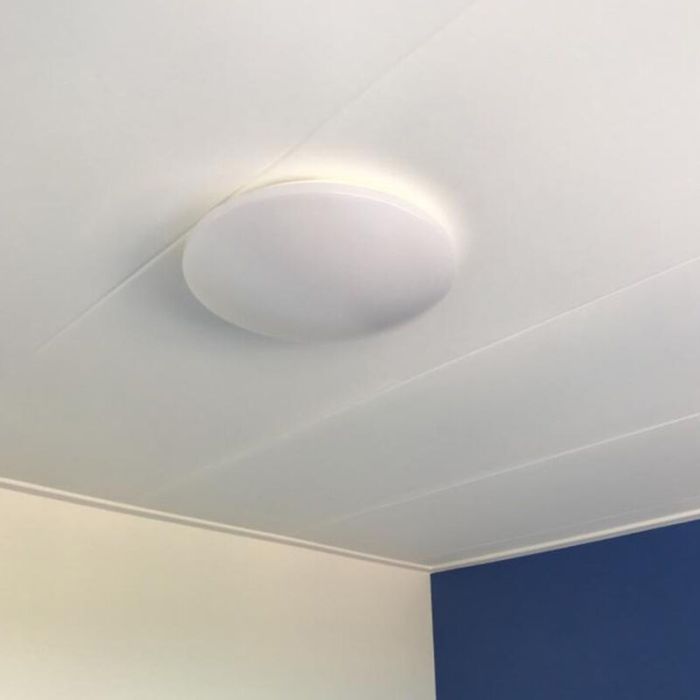 Plafón de techo de plástico blanco, Vanysia, 15W, 3000K LED, IP44