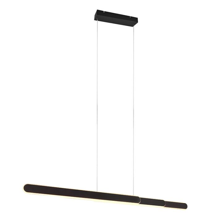 Lámpara colgante diseño negra, Dwayn, 48W, ajustable entre luz blanco cálido y frío LED, con regulador táctil
