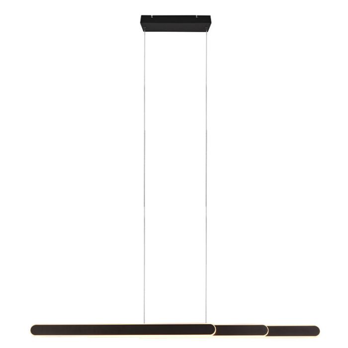 Lámpara colgante diseño negra, Dwayn, 48W, ajustable entre luz blanco cálido y frío LED, con regulador táctil
