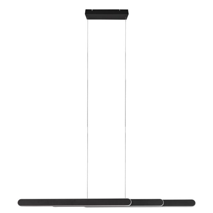 Lámpara colgante diseño negra, Dwayn, 48W, ajustable entre luz blanco cálido y frío LED, con regulador táctil