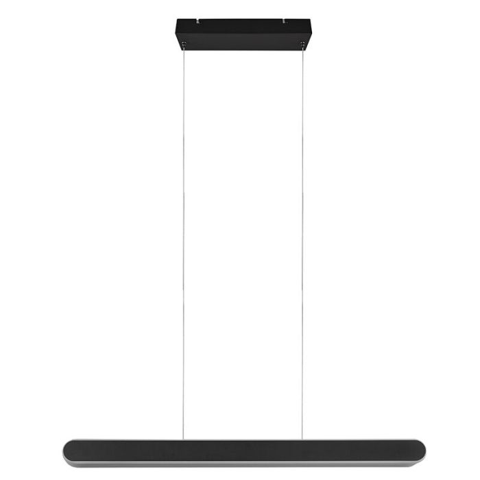 Lámpara colgante diseño negra, Dwayn, 48W, ajustable entre luz blanco cálido y frío LED, con regulador táctil