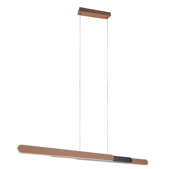 Lámpara colgante diseño latón, Dwayn, 48W, ajustable entre luz blanco cálido y frío LED, con regulador táctil