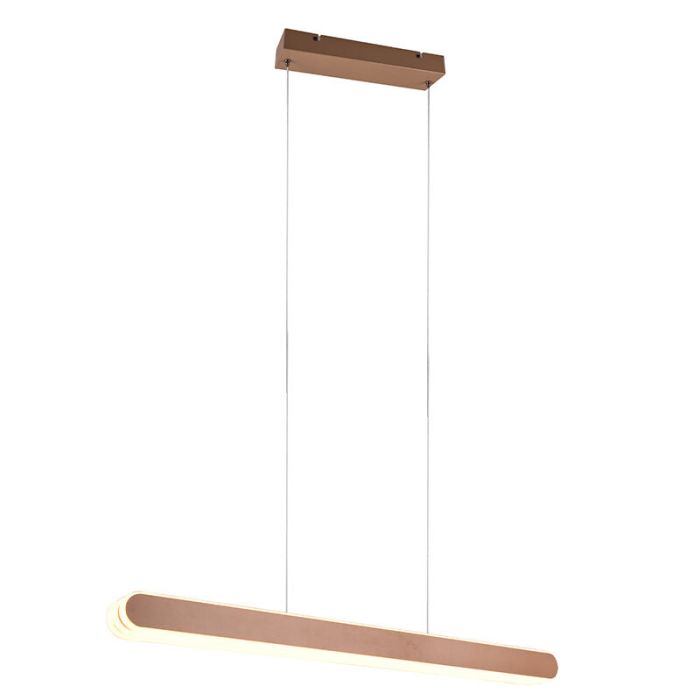 Lámpara colgante diseño latón, Dwayn, 48W, ajustable entre luz blanco cálido y frío LED, con regulador táctil