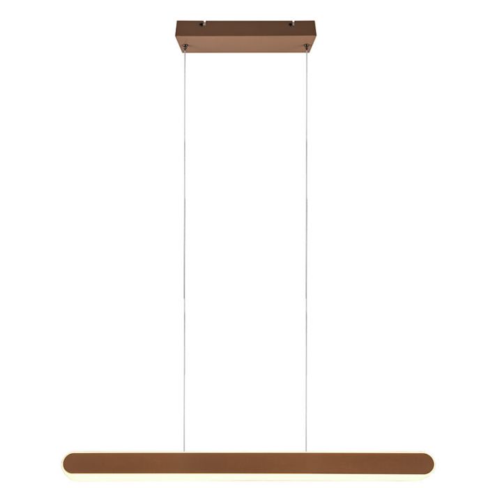 Lámpara colgante diseño latón, Dwayn, 48W, ajustable entre luz blanco cálido y frío LED, con regulador táctil