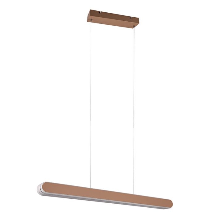 Lámpara colgante diseño latón, Dwayn, 48W, ajustable entre luz blanco cálido y frío LED, con regulador táctil