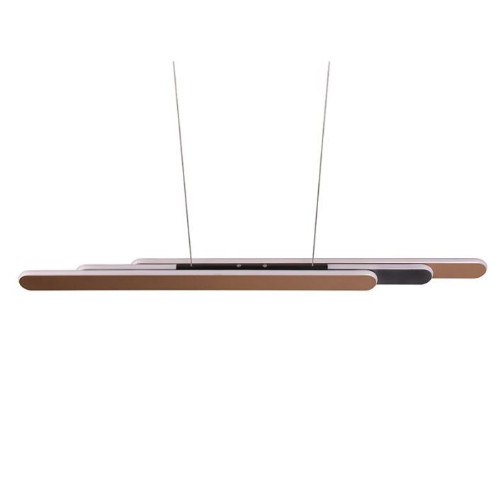 Lámpara colgante diseño latón, Dwayn, 48W, ajustable entre luz blanco cálido y frío LED, con regulador táctil
