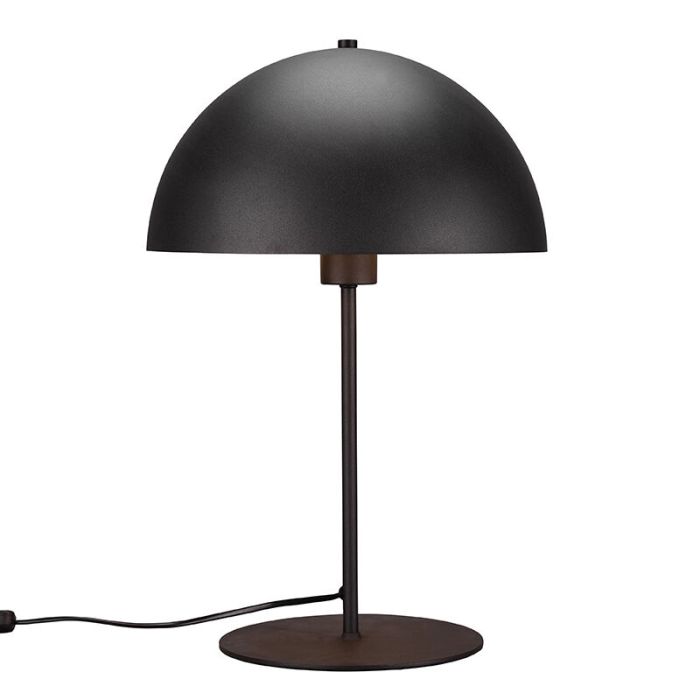 Lámpara de mesa moderna negra, Fransisca, con interruptor