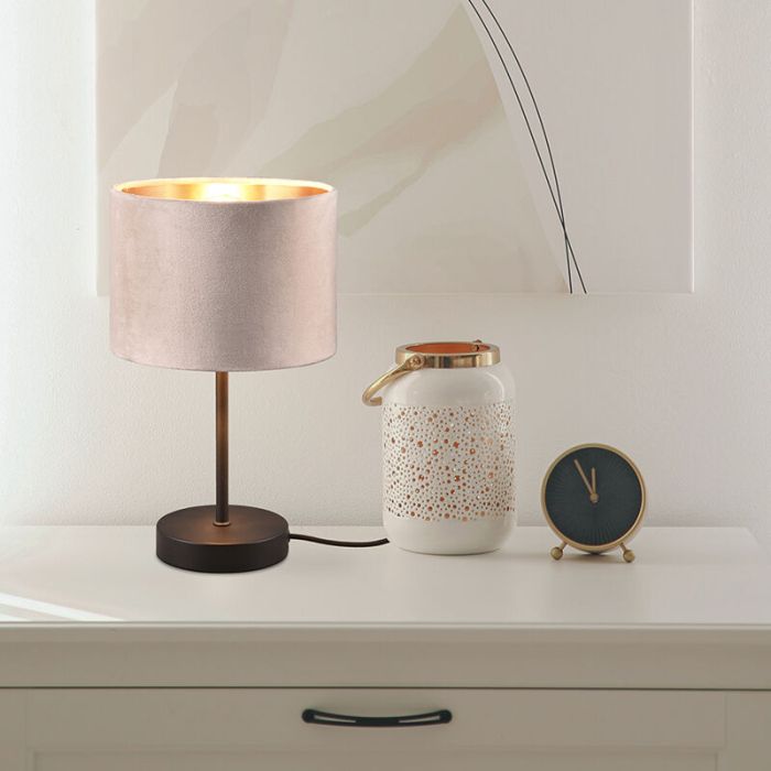 Lámpara de mesa moderna beige, Ercan