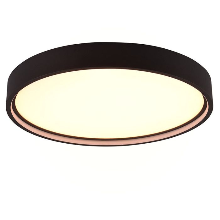 Plafón de techo moderno negro, Destin, 29W, ajustable entre luz blanco cálido y frío LED