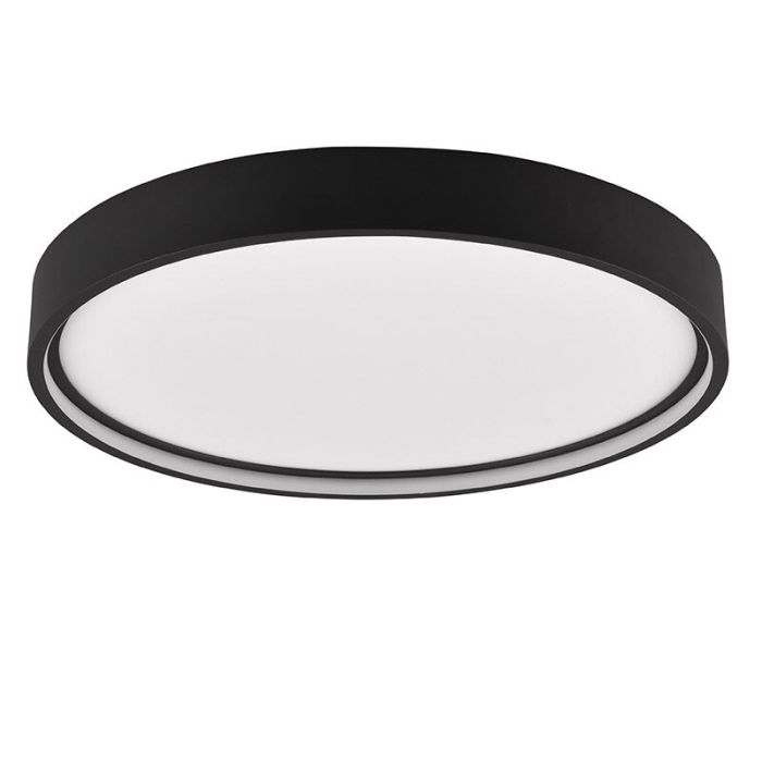 Plafón de techo moderno negro, Destin, 29W, ajustable entre luz blanco cálido y frío LED
