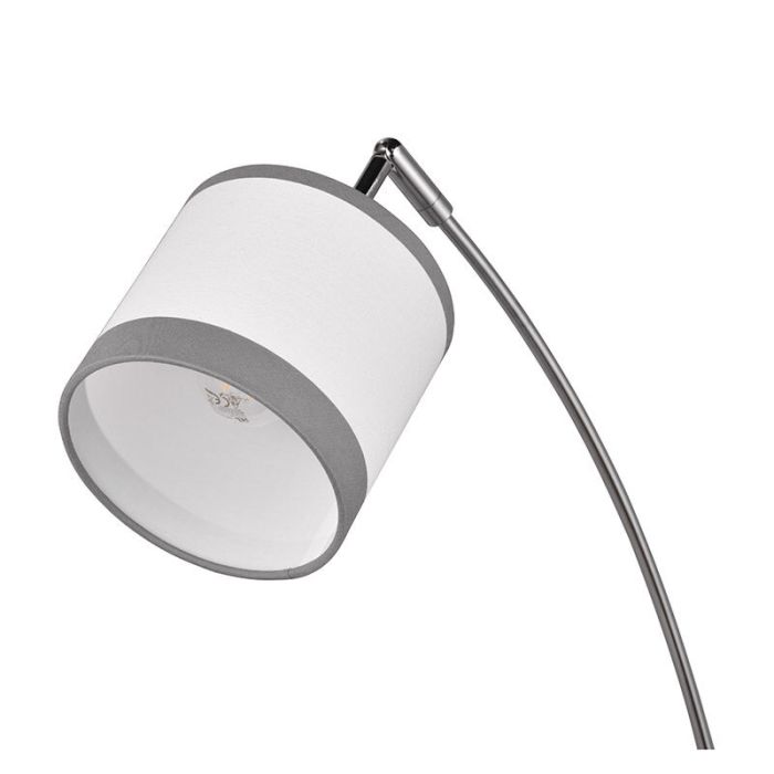 Lámpara de arco moderna blanca, Denley, con interruptor