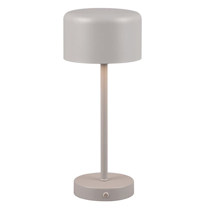 Lámpara de mesa moderna gris, Dustin, 1,5W, 3000K LED, con regulador táctil
