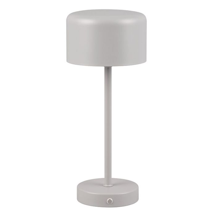 Lámpara de mesa moderna gris, Dustin, 1,5W, 3000K LED, con regulador táctil