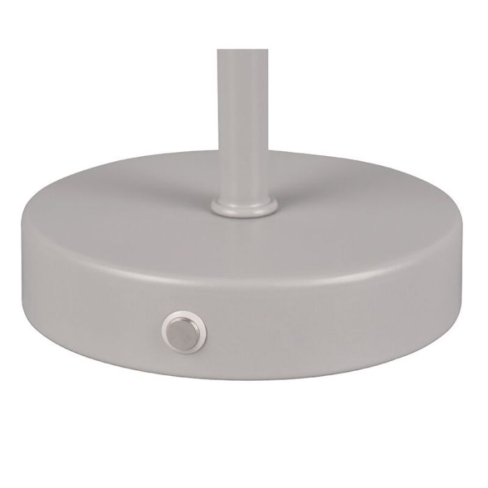 Lámpara de mesa moderna gris, Dustin, 1,5W, 3000K LED, con regulador táctil