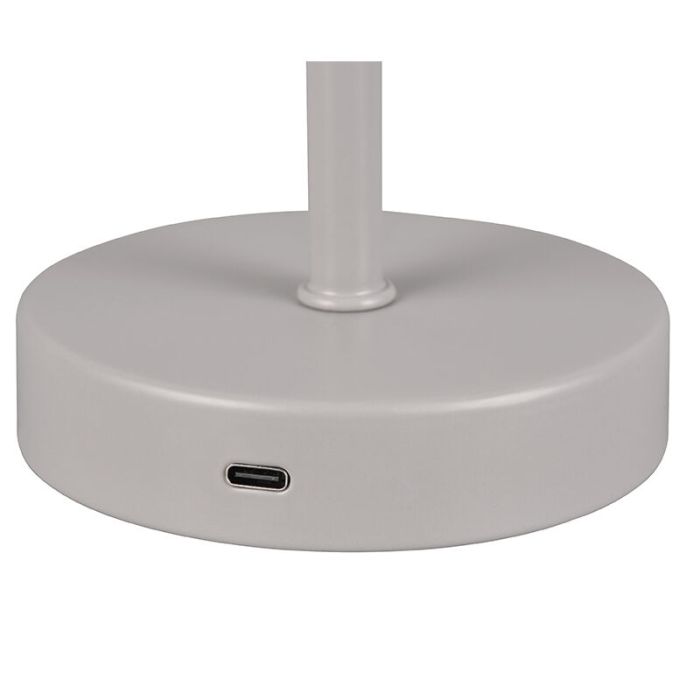 Lámpara de mesa moderna gris, Dustin, 1,5W, 3000K LED, con regulador táctil