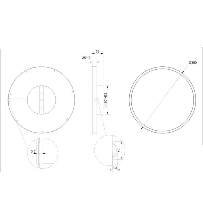 Plafón de techo diseño blanco, Gilbert, 20W, 3000K LED
