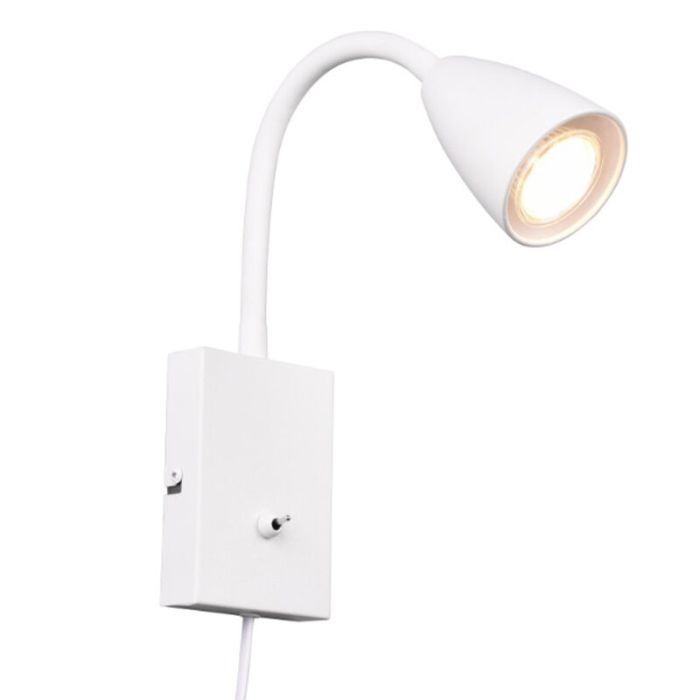 Aplique moderno blanco, Joanne, con interruptor