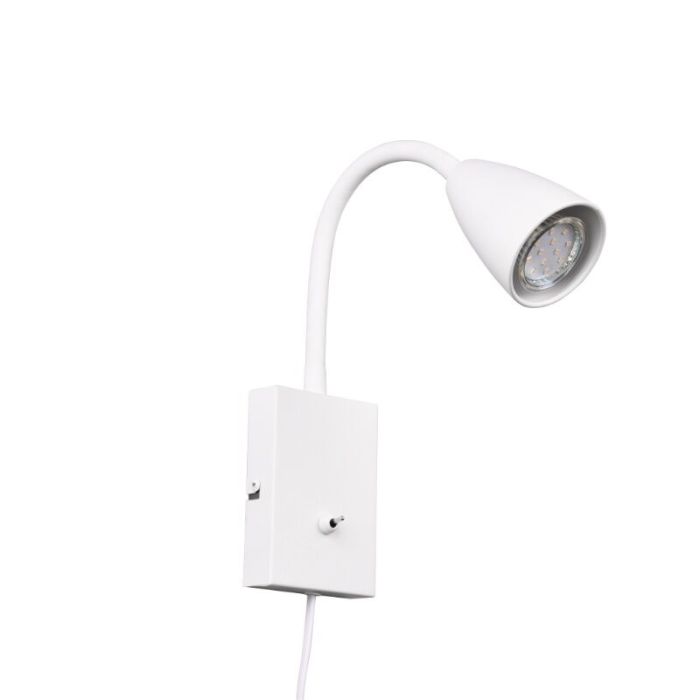 Aplique moderno blanco, Joanne, con interruptor