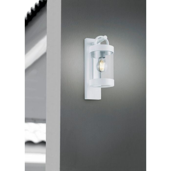 Aplique exterior con sensor crepuscular moderno blanco, Sambesi, IP44