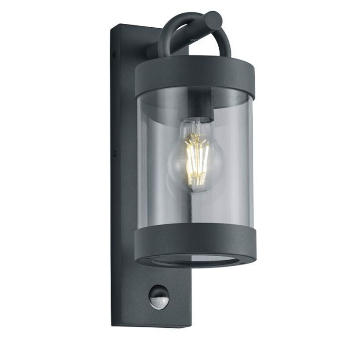 Aplique exterior con sensor de movimiento moderno antracita, Sambesi, IP44