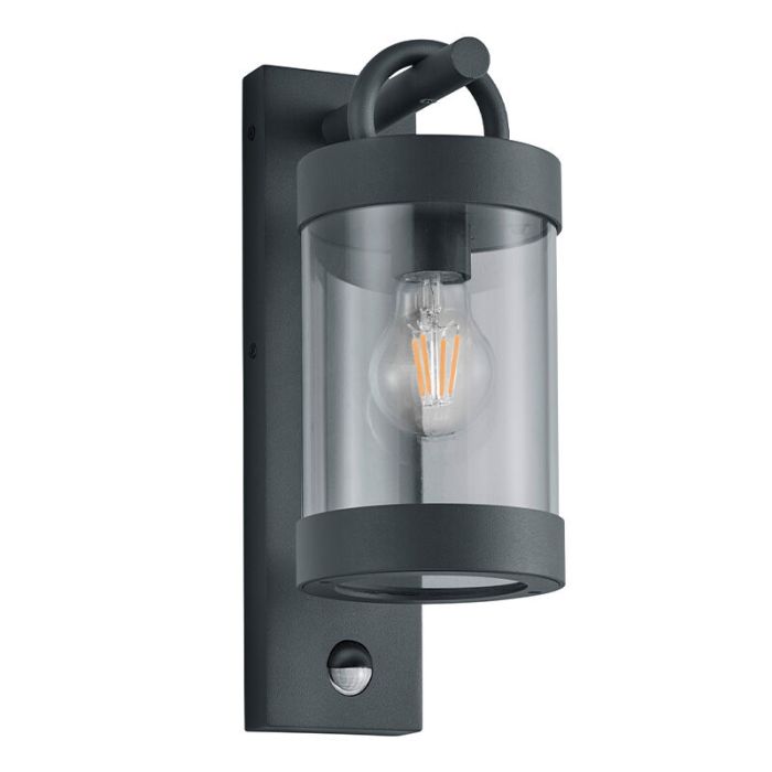 Aplique exterior con sensor de movimiento moderno antracita, Sambesi, IP44