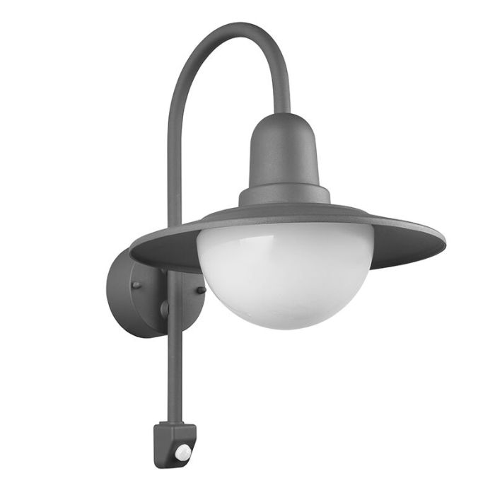 Aplique exterior con sensor de movimiento moderno antracita, Semmy, IP44