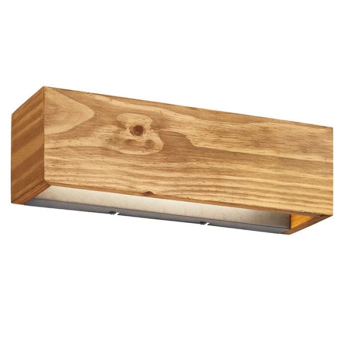 Aplique up down de madera marrón, Deka, 13W, 3000K LED