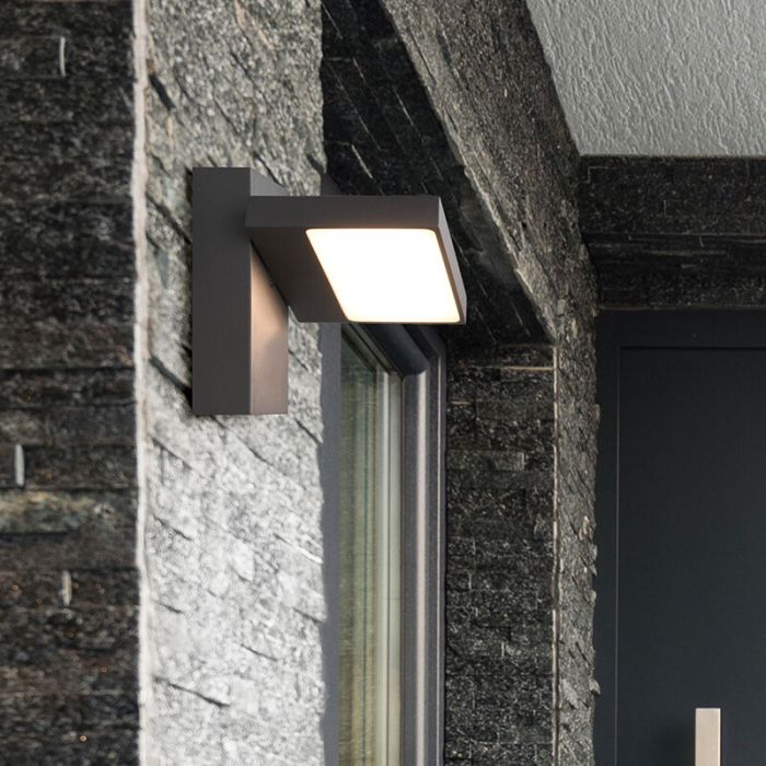 Lámpara exterior moderno antracita, Tabita, 8W, 3000K LED, IP54