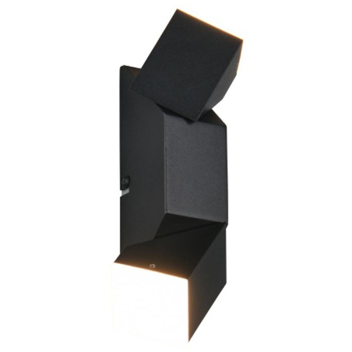 Aplique up down moderno negro, Lok, 3W, 3000K LED
