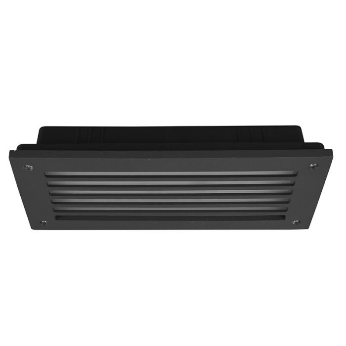 Lámpara de pared exterior empotrada moderna antracita, Teoman, 9W, 3000K LED, IP44